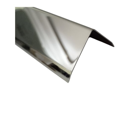 Profil inox,tip cornier cu laturi tesite, crom oglinda,15x15 mm,lungime 2500 mm