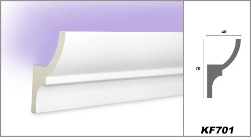 Scafa luminoasa - cornisa din poliuretan,Tesori F, KF701, 7cmx4cmx200cm