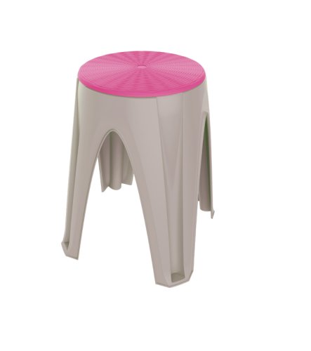 Scaun cu sezut rotativ, plastic, roz