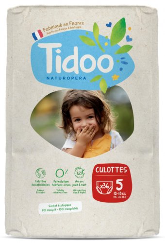 Scutece chilotel ECO hipoalergenice 12-18kg, marimea 5(format mare) Tidoo
