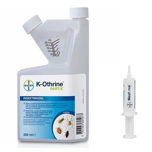 Set insecticid K-Othrine Partix SC 250 ml si Max force 20 gr anti gandaci de bucatari plosnite de pat tantari purici muste