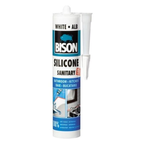 Silicon sanitar, alb, 280 ml, Bison