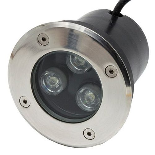 Spot LED pentru pardoseala, de exterior, IP 65, incastrabil, 3x1W, 220V, alb cald