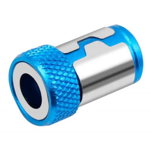 Suport magnetic pentru bormasina cu opritor de adancime si blocare de tip HEX de 1/4 inch, Gonga® Albastru