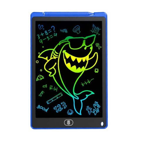 Tableta grafica de desenat pentru copii,color de 10 inch diagonala, cu buton de stergere si creion - Albastru