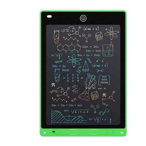 Tableta grafica de desenat pentru copii,color de 12 inch diagonala, cu buton de stergere si creion - Verde