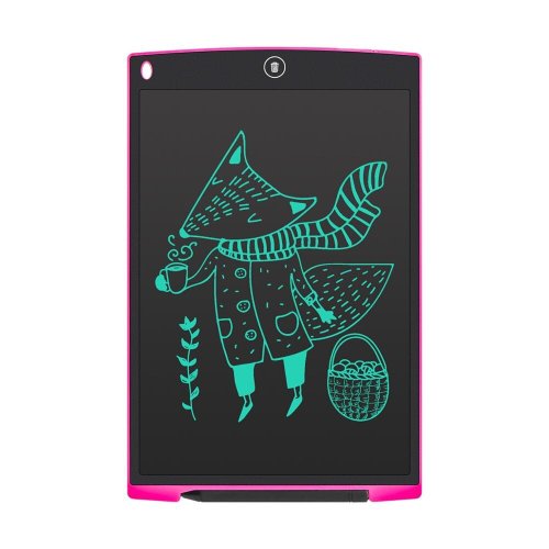 Fara - Tableta grafica de desenat pentru copii de 12 inch diagonala, cu buton de stergere si creion - roz