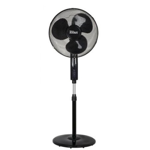 Ventilator cu picior ZILAN ZLN-1204,Negru 50W, 40 cm diametru, Telecomanda, Timer,