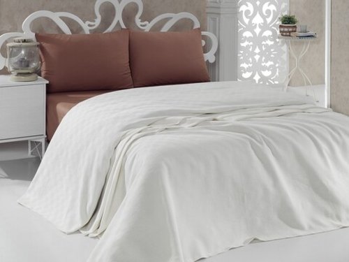 Cuvertura de pat dubla, Bella Carine by Esil Home, 3 - Cream, 200x240 cm, 100% bumbac, crem