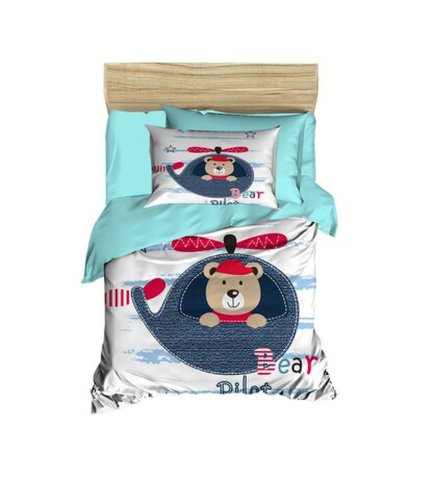Lenjerie de pat pentru copii, PH141, Pearl Home, Poliester Satinat