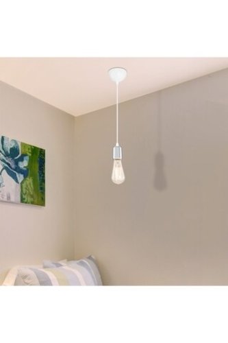 Lustra Beyaz/Krom, ASZ.1473, Squid Lighting, 10x48 cm, 60W, alb/crom