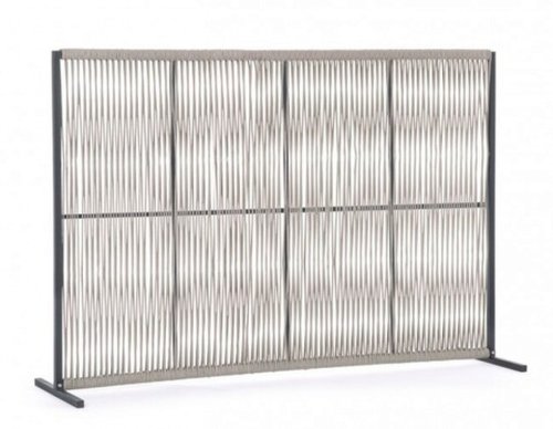 Paravan despartitor pentru gradina/terasa Paxson, Bizzotto, 180 x 30 x 120 cm, aluminiu/tesatura olefin, carbune