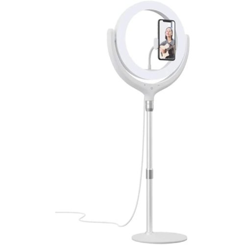 Lampa selfie circulara cu suport pentru telefon Devia, diametru 30, 3 moduri de lumina, telecomanda