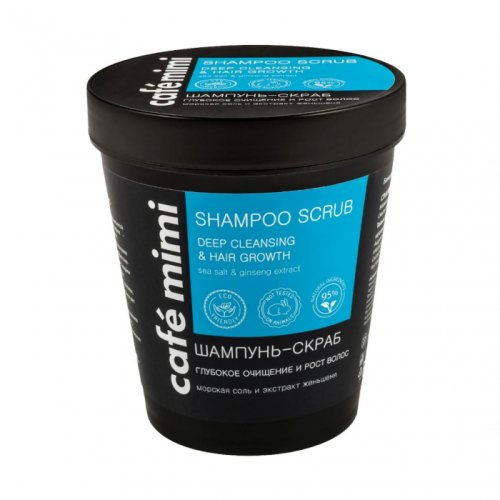Sampon-Scrub Cafe Mimi Deep Cleansing Hair Growth pentru cresterea parului si curatarea scalpului 330gr