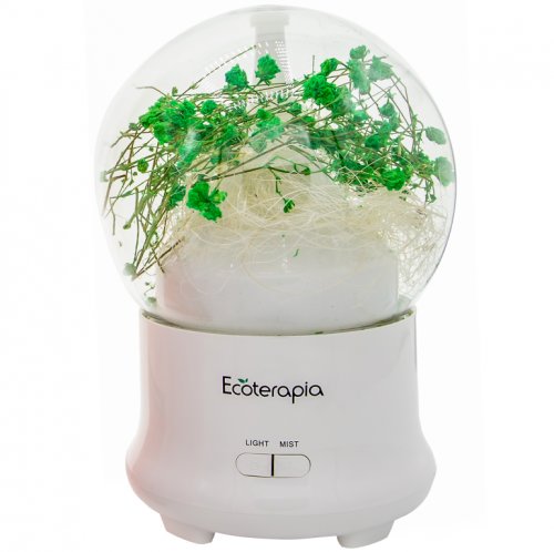 Difuzor ultrasonic aromaterapie Eternal Life Flower verde 100ml - ECOTERAPIA