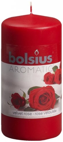 Lumanare parfumata stalp 22h trandafir 160g - BOLSIUS