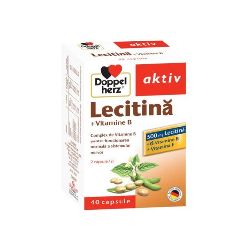 Doppelhertz - Aktiv lecitina + vitamine b, 40 capsule, doppelherz