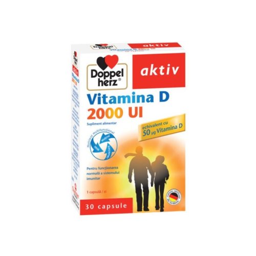 Doppelhertz - Aktiv vitamina d 2000 ui, 30 capsule, doppelherz