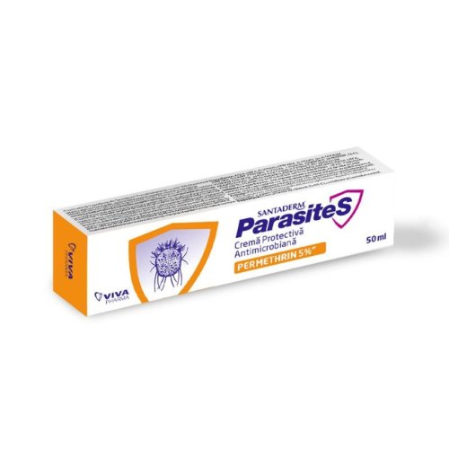 Viva Pharma - Parasites crema protectiva antimicrobiana cu permetrina 5%, 50ml