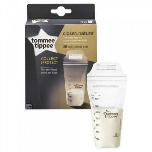 Tommee Tippee Pungi stocare lapte matern Closer to Nature, 36 bucati