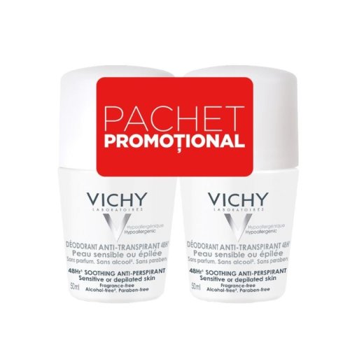 VICHY-Bi-pack deo roll-on 48h fara parfum