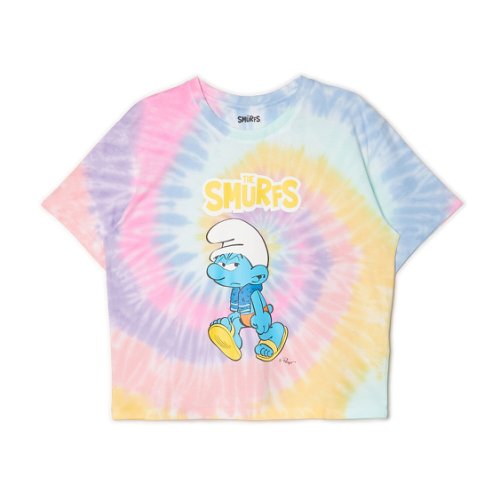 Cropp - T-shirt cu imprimeu The Smurfs - Multicolor