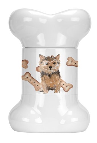 Caroline`s Treasures Carolines Comori CK2360BSTJ Norfolk Terrier în formă de os Treat Jar Multicolore