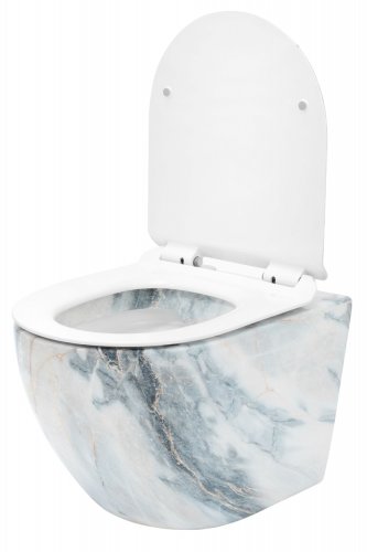 Rea - Vas wc carlos rimless granit suspendat capac softclose